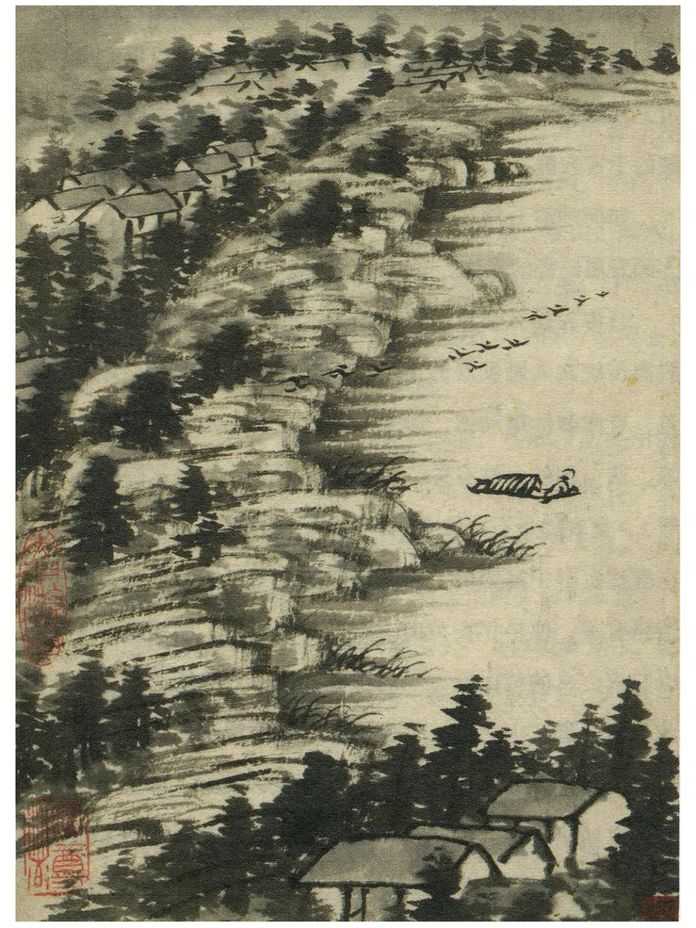 石濤 金山龍游寺圖冊 之二