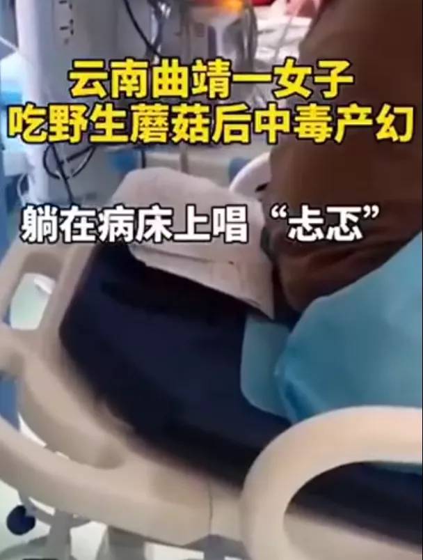 有人中毒後在病床上大唱「忐忑」