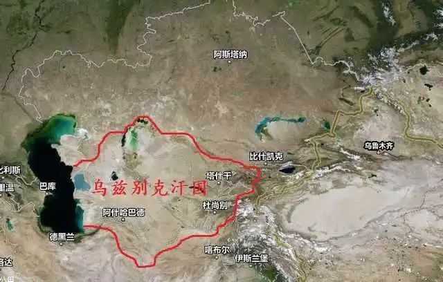 烏茲別克汗國的大致位置