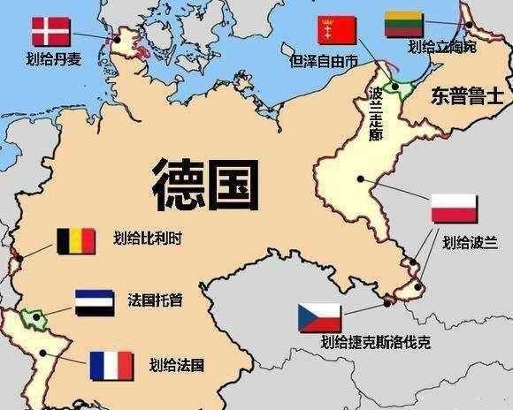 一戰後，德國失去的領土，不包括飛地布辛根
