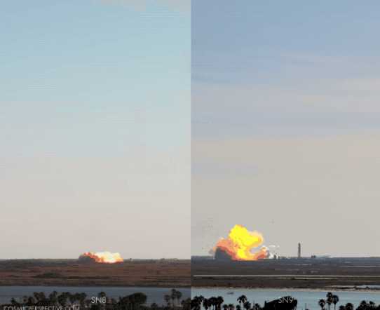 星艦前幾次小型試飛可炸了不少
