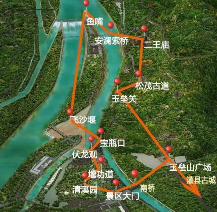 都江堰示意圖