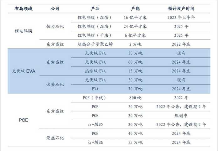 國內煉化企業在新能源材料領域佈局