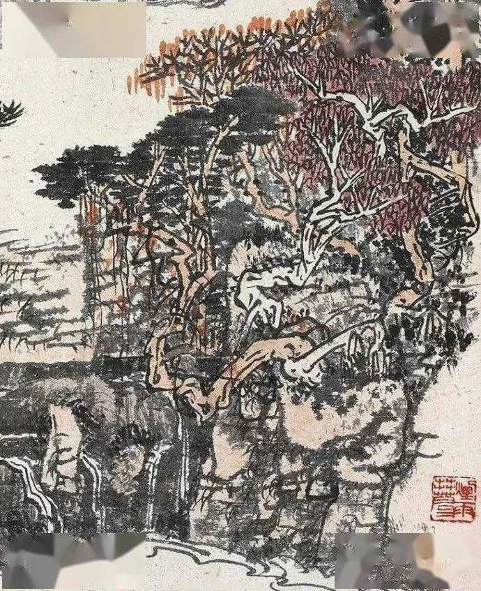 794c07c20b11bdca2e4f27abc0f90248446a05bb 黃秋園秋山高士圖(局部)