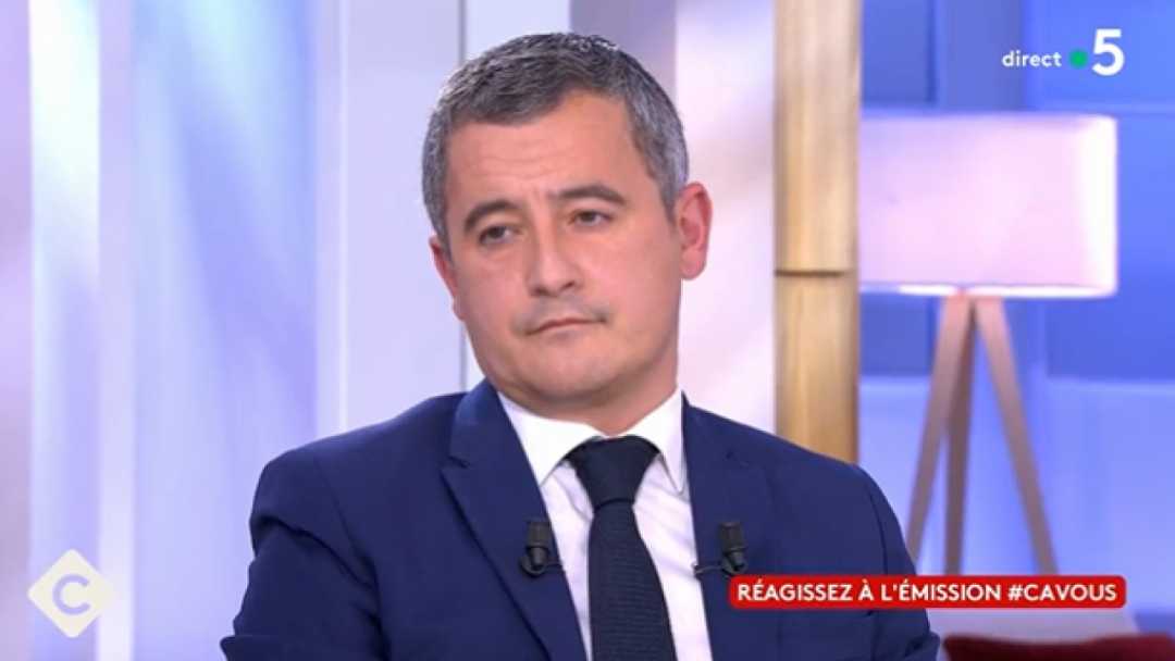 法國內政部長達爾馬寧在France 5電視台節目上（媒體報道截圖）
