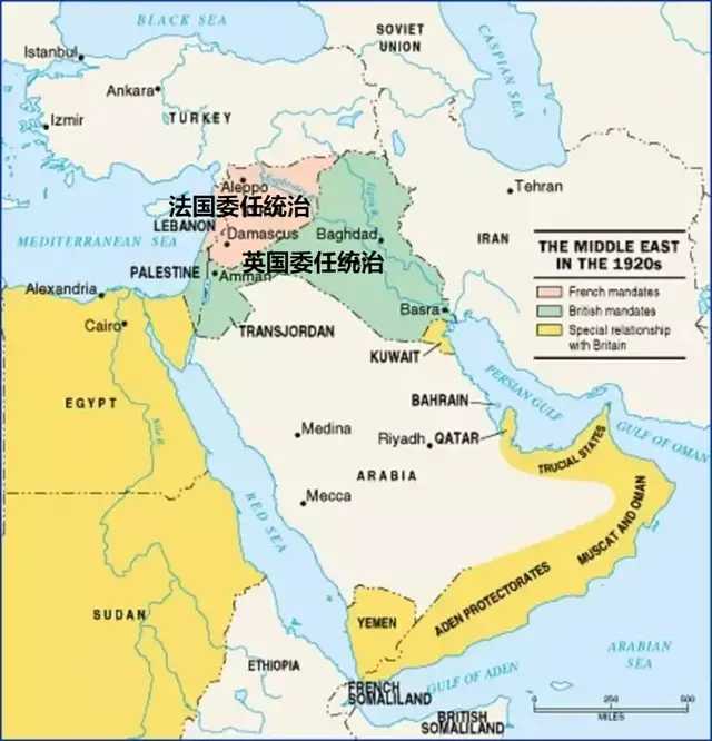 一戰後，巴勒斯坦成為英國的委任統治領地