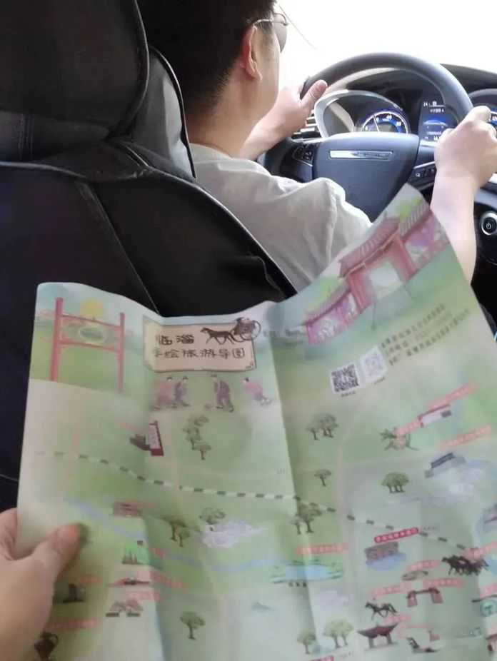 坐計程車也會看到這種全市燒烤指示地圖