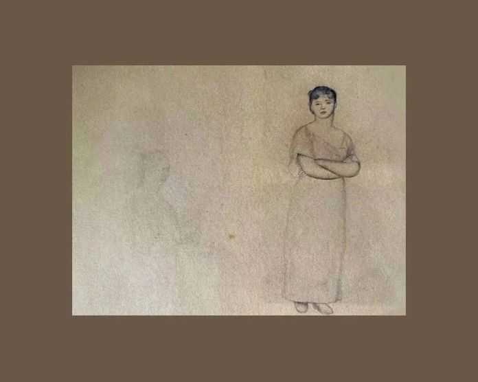 df90e2576f3e1c9f45ff79e995824b6d6fda6f3f | 素描女人像雷諾阿 川端康成舊藏