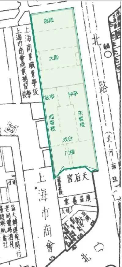 346d82d81faa36100873c29915201ff10f0ec738 1948年時的天后宮平面佈局