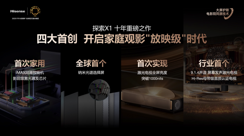 全球首台1000nits激光电视海信探索X1 Ultra正式发布