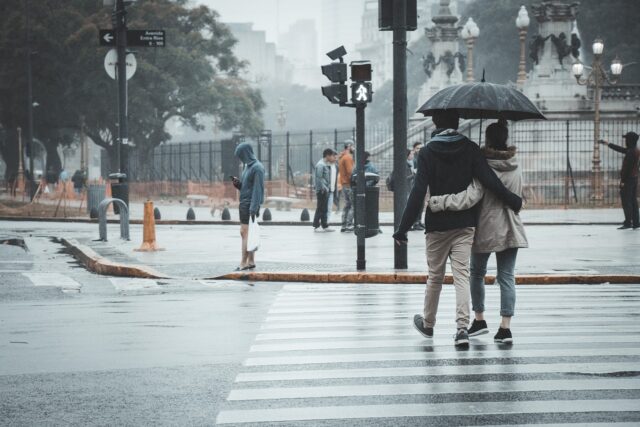 couple, nature, pedestrian, rain, raining, relationship, together, street, outdoors