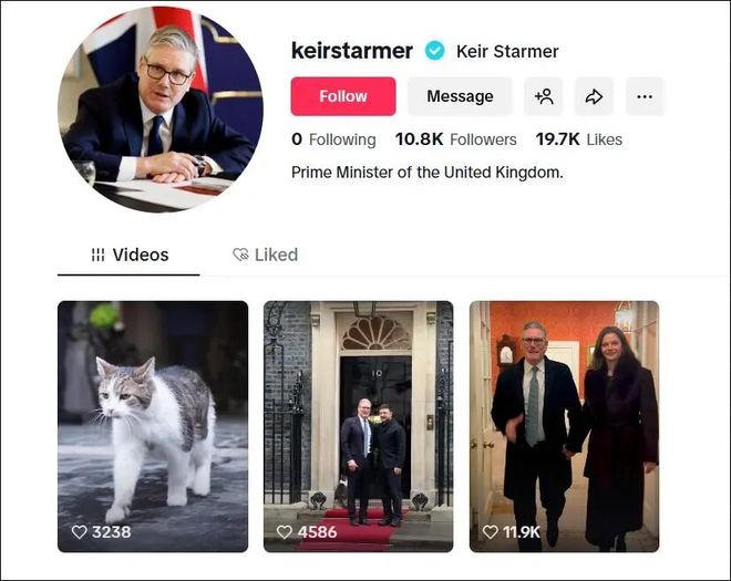 英国首相禁用TikTok却亲自入驻 全球政要都在抢这个流量密码 英国首相禁用TikTok却亲自入驻 全球政要都在抢这个流量密码